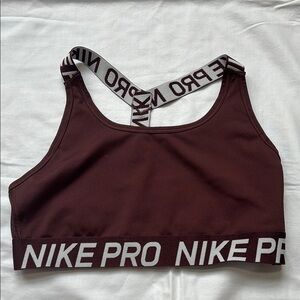 Nike Pro Women's Medium Maroon/Red Sports Bra